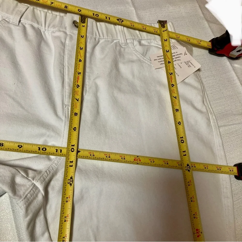 Quacker Factory DreamJeannes White Pull-On Pants | NWT | Size L